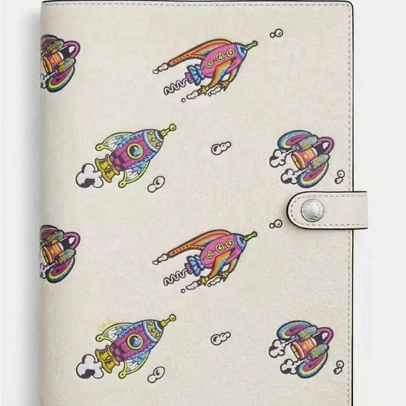 Coach Other - NWT 🚀 Coach LIMITED EDITION Genuine Leather Notebook • Embossed Sparkle Rocket